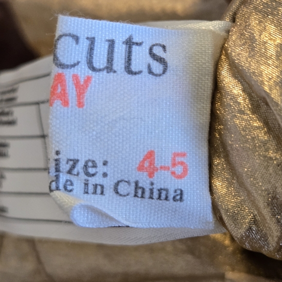 Girls J. Crew Crewcuts Sleeveless Vest Size 4 - 5 metallic quilted stars - Picture 4 of 5